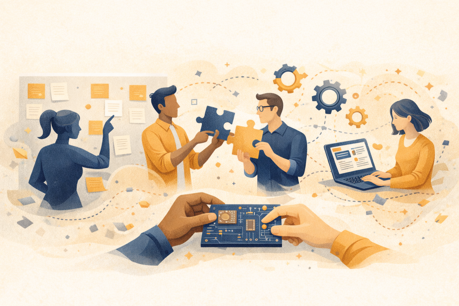 Business owners reviewing solutions